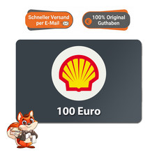 Shell 100&euro; Euro Digitaler Guthaben Auflade Geschenk Code Gutscheincode  E-Mail