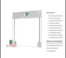 Lets Fit - Glass Bathroom Scale- 400 LBS Max Capacity Brand New in box