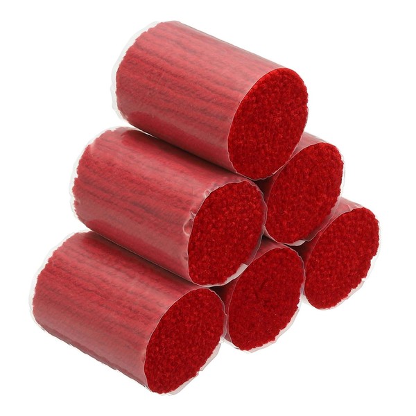 6 Rollen Latch Hook Garn, Latch Hook Kit Garn Haken Teppiche HäKeln, Rot-image