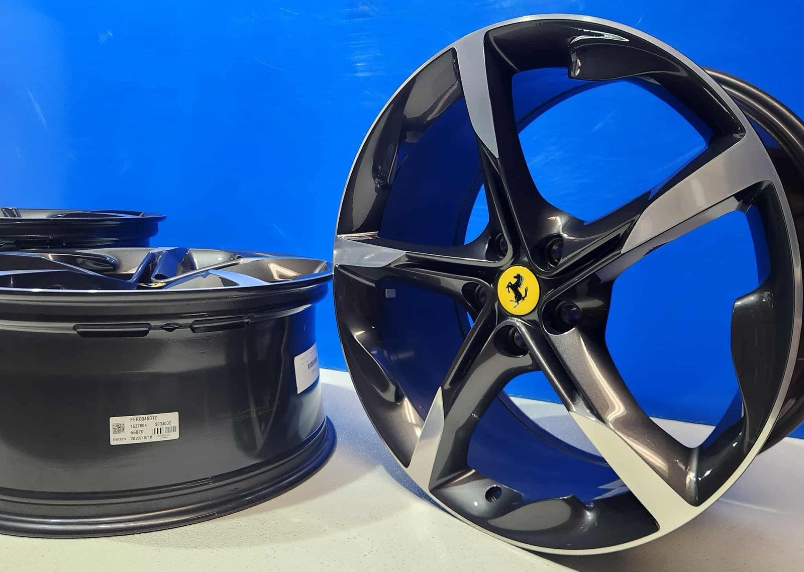 20" FERRARI 488 Factory OEM Wheels Rims GENUINE TWO TONED  FORGED STRADALE