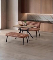 Esszimmer-Set Esstisch Sitzbank Bank Braun Modern Bequem Stilvoll