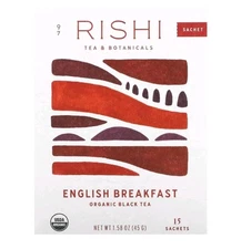 Organic Black Tea, English Breakfast, 15 Sachets, 1.58 oz (45 g)