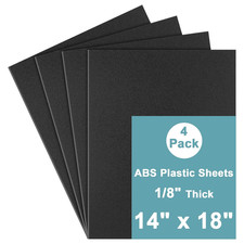 4Pack Black ABS Plastic Sheet 14" X 18" X 1/8" Thick Black Rigid Thermoplastic S