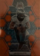 2023 Panini Mosaic #192 Jalen Hurts Orange Fluorescent Mosaic /25