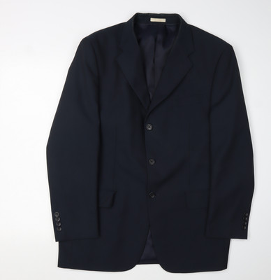 Greenwoods Men's Black Suit Jacket, Size 42R
