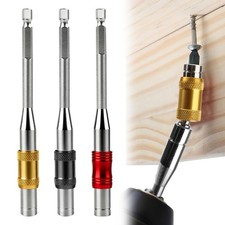 3x Magnetic Pivoting Bit Tip Holder 1/4" Hex Shank Drill Extension Quick Release
