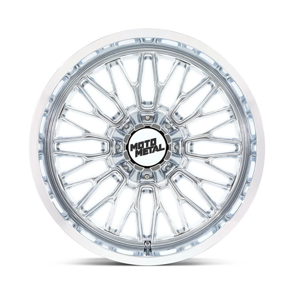 Moto Metal MO809 Stinger 20x9 8x6.5 Chrome Wheel 20" 18mm For Chevy GMC Ram Ford - Image 3 of 4