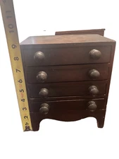 Miniature Antique Four Drawer Chest Of Drawers Children’s Chest Salesman Sample