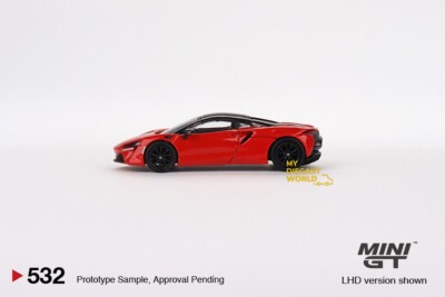 1/64 #532 Mini GT McLaren Artura Vermillion Red 2023 Red MGT00532