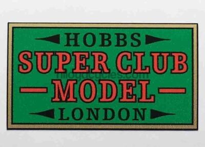 Hobbs Super Club Modell Aufkleber