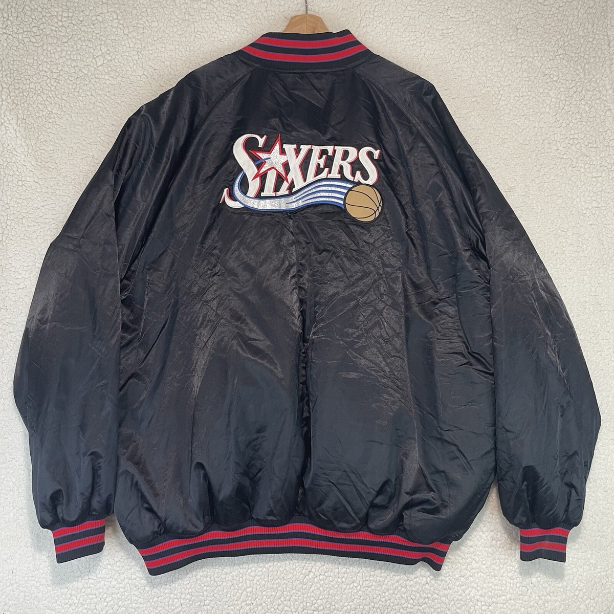 VTG Nike Philadelphia 76ers Varsity Jacket Mens 4XL Sixers Bomber