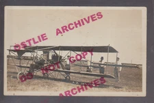 Huron SOUTH DAKOTA RPPC 1911 AIRPLANE Curtiss Pusher CROMWELL DIXON PILOT SD