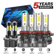 9005 9006 880 LED Headlight Foglight Bulbs Pack of 6 For 2000-2006 GMC Yukon