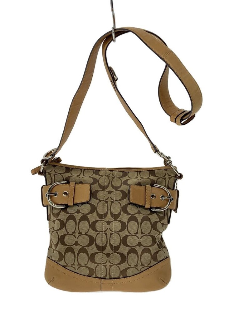 COACH Shoulder Bag Canvas CML Total Pattern F03574