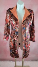 Rossi Roma Fancy Multicolor  Coat Jacket Design Large Nwt  Made In Italy Jewelry