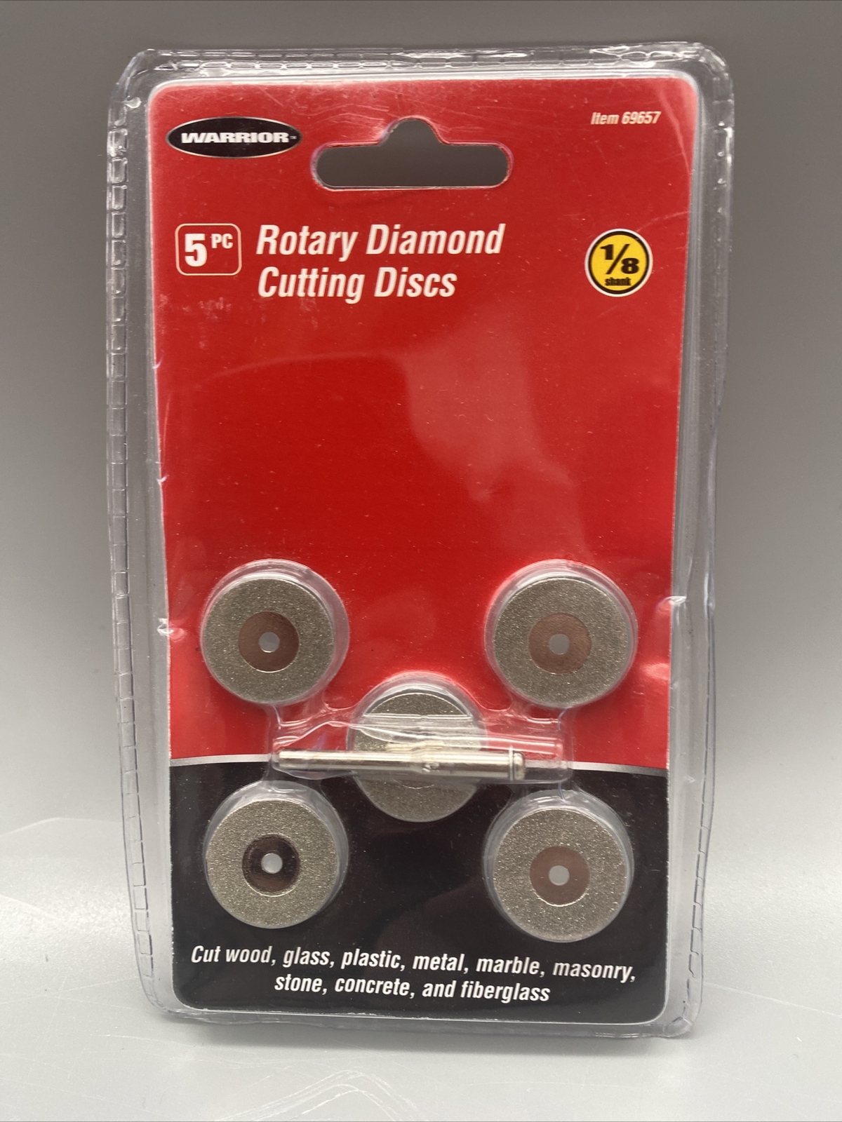 Warrior Diamond Rotary Cutting Discs 5 Pc. Cut Wood Glass Plastic Metal Marble