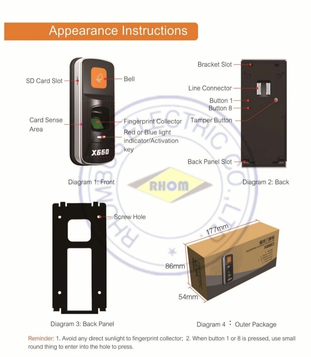 Fingerprint & RFID ID Card Reader Access Attendance Control System Security - Picture 13 of 14