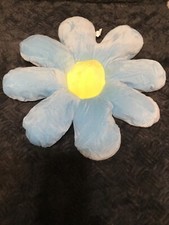 NEW Blue  Yellow Soft Flower Daisy Throw Pillow Cushion 17"