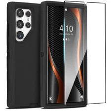 For Samsung Galaxy S25 Ultra 24 23 22 + Shockproof Case Cover+Screen Protector