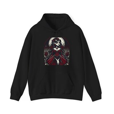 Adult Hoodie Sweatshirt Enchanting Vampire Queen Art Gothic Emo Witch Streetwear