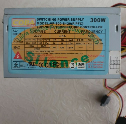 COBRA King SWITC POWER SUPPLY 300Watt MODEL:VP-300-S120(P/PFC) PC Netzteil