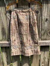 Vintage Cotton Pencil Skirt from College Town in Autumn Colors