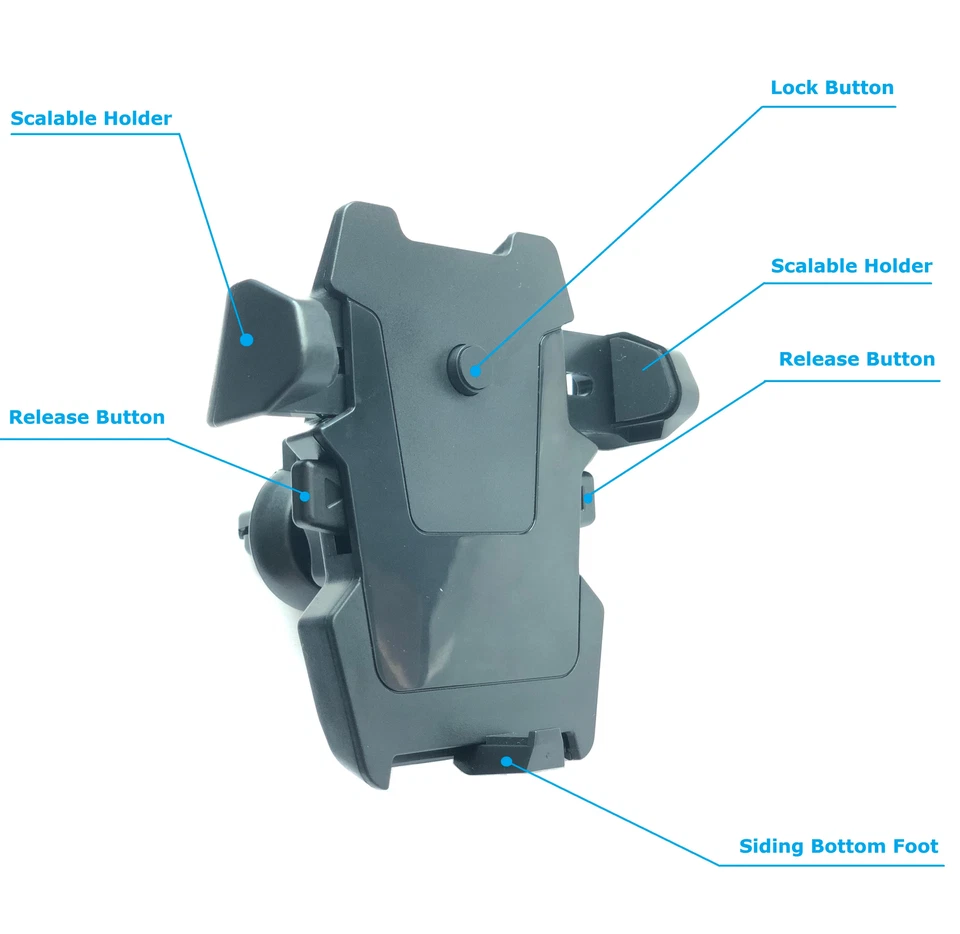 Soporte para teléfono celular con montaje en ventilación de aire para automóvil de rotación de 360 grados - fácil operación con un solo toque Foto 4 de 4