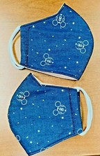 Washable Face Mask Disney Soft Adult Teen Blue Cotton 1 pc.