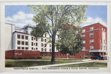 Denver Colorado Postcard East Nineteenth Gilpin Presbyterian Church Auto Linen