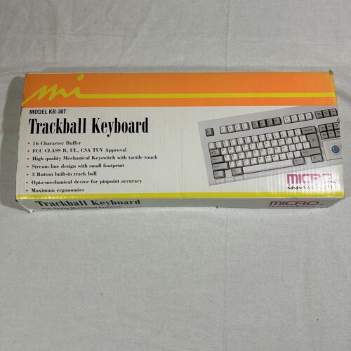 micro innovations Trackball Keyboard Mechanical Key switch Vintage - 第 1/11 張圖片