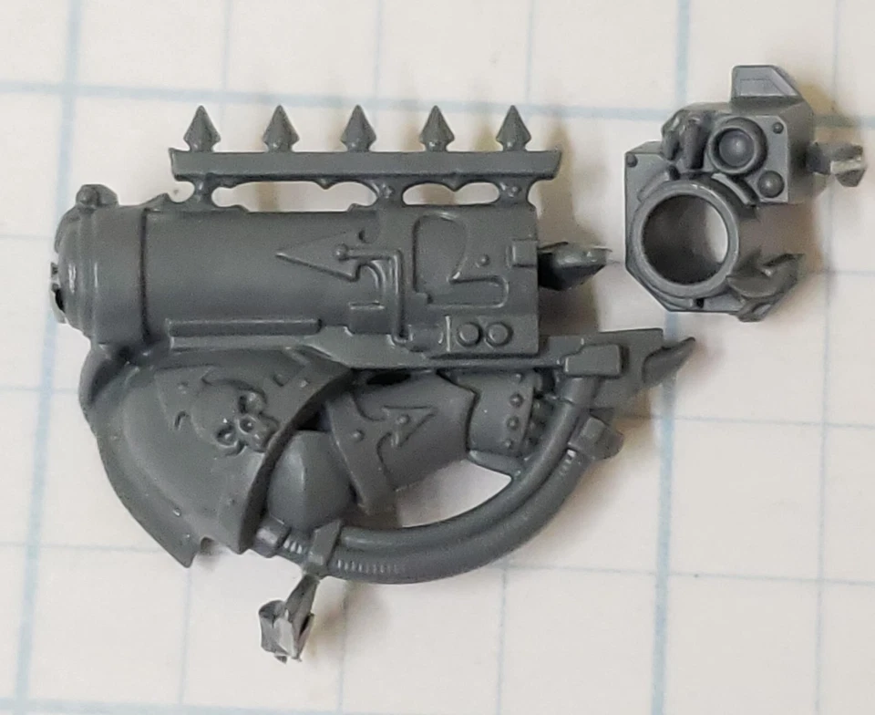 40k Chaos Space Marine Bits Legionary Engraved Traitor Missile Launcher #38 - Image 2 of 4