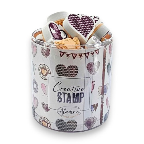 Lot De 4 Tampons Scrapbooking Thème Naissance + Encreur Noir - Marque Aladine, Neuf, France