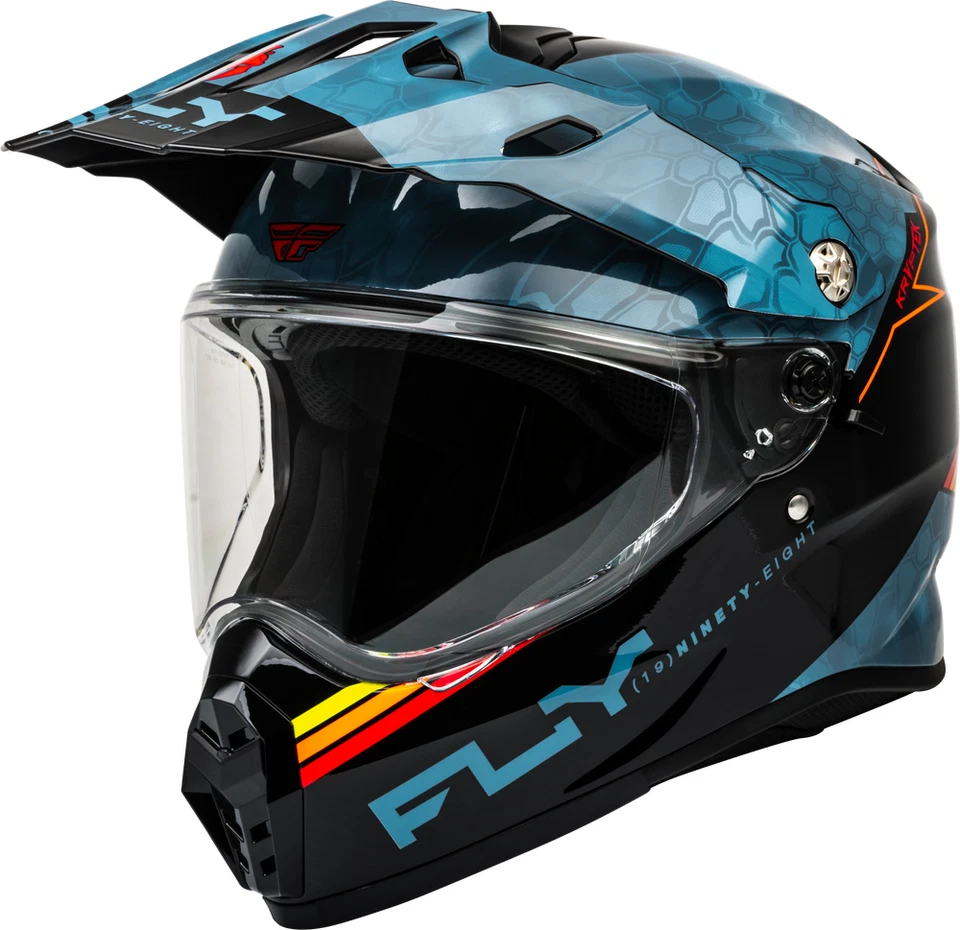 Nuevo Casco de Motocicleta Fly Racing Trekker Ocultar Kryptek Azul Pizarra DOT ECE Foto 4 de 4
