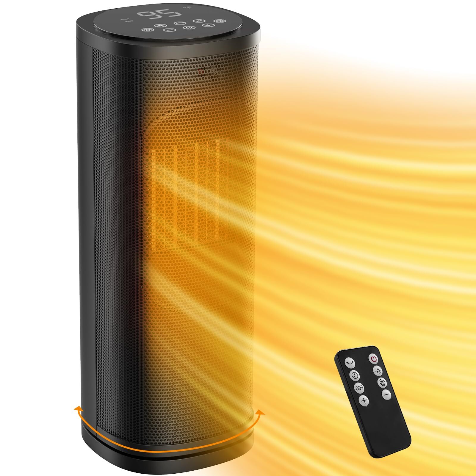 Electric Space Heater Indoor Use, 1500W Fast Heating PTC Portable Heaters wit...