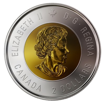 1918-2018 100th Anniversary Armistice Toonie $2 NO-Color Coin from