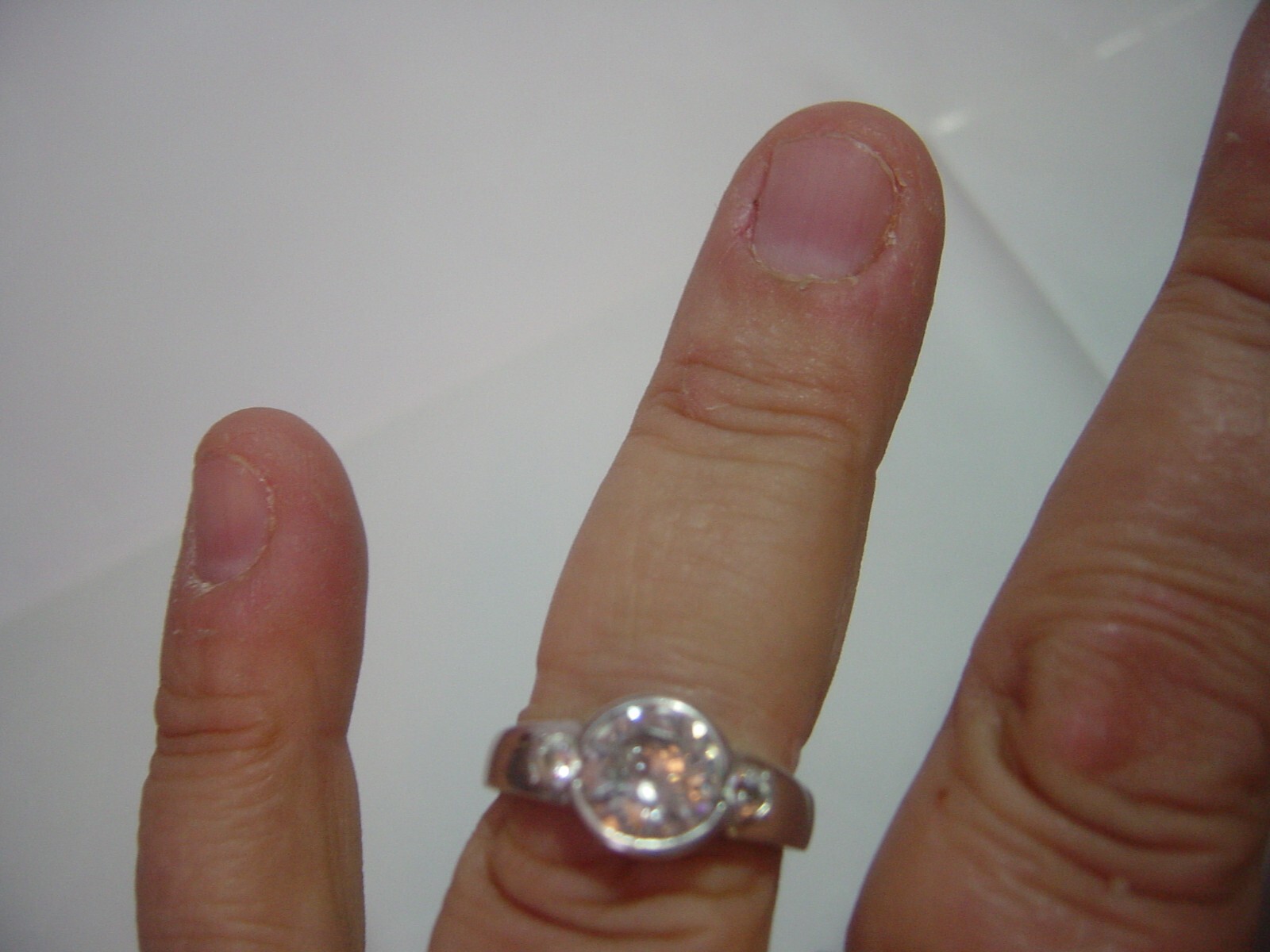 SUPERB BEAUTIFUL SOLID SILVER-RING-BRILLIANT DIAM… - image 11