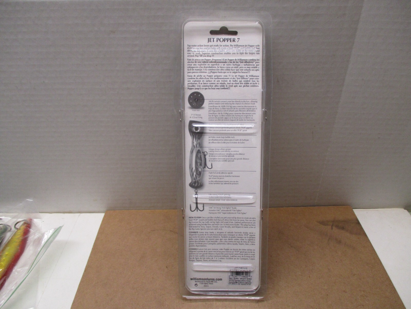 VINTAGE TUNA LURES Williamson Jet Popper Size- 7' IN. ** NOS ***120 gr** - Image 6