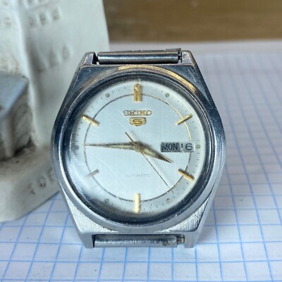 Vintage Seiko 5 Wristwatch Automatic 7009-876A Silver Dial Men | eBay