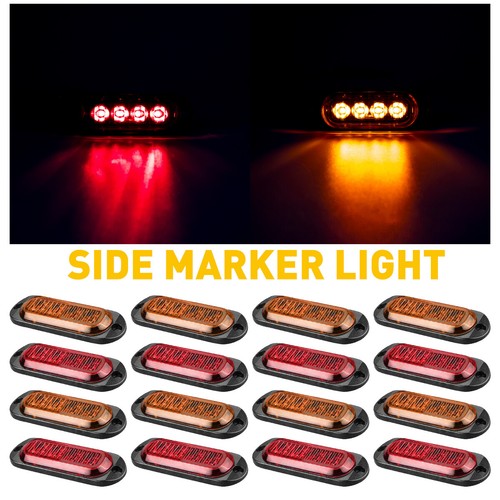12V 24V Oval Amber Side Marker Led Clearance Light Lamp Trailer Truck E 12V 24V Oval Amber Side Marker Led Clearance Light Lamp Trailer Truck E