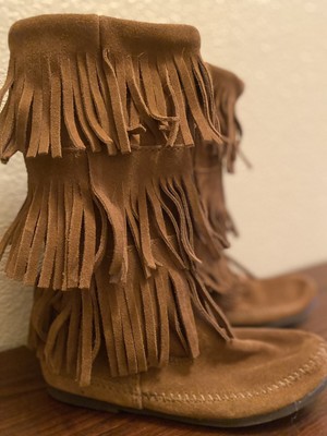 fringe moccasin boots