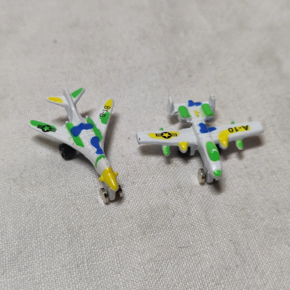 2 MICRO MACHINES MILITARY Aircraft A-10 & B1-B Jet Planes - Image 3 of 4