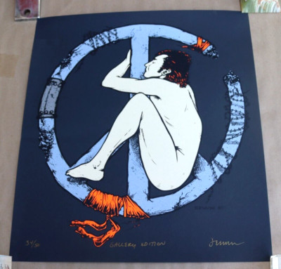 2005 JOHN LENNON DREAMER POSTER ART LE SIGNED JERMAINE ROGERS GALLERY EDITION