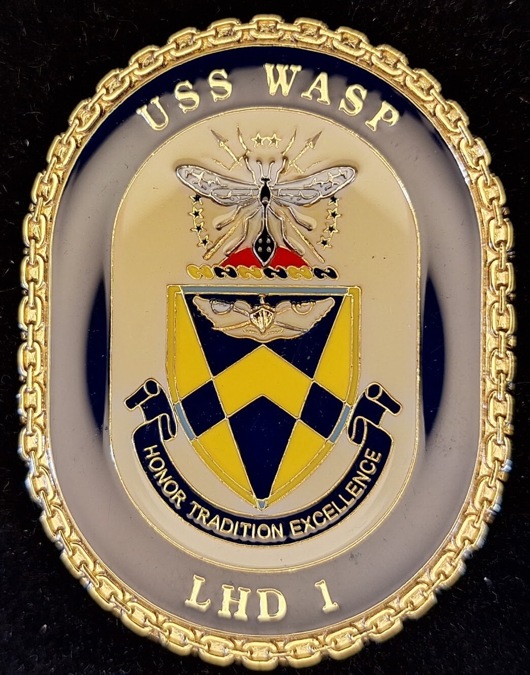 USS Wasp LHD-1 Chief Mess Navy Challenge Coin