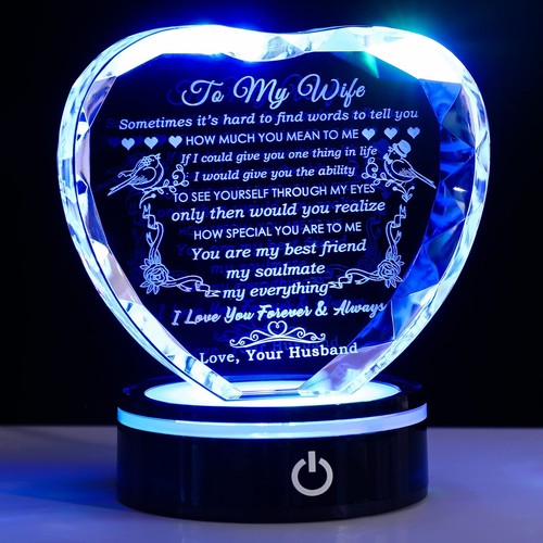 Gifts for Wife with Colorful LED Base I Love You Gifts for Her from Husband B...