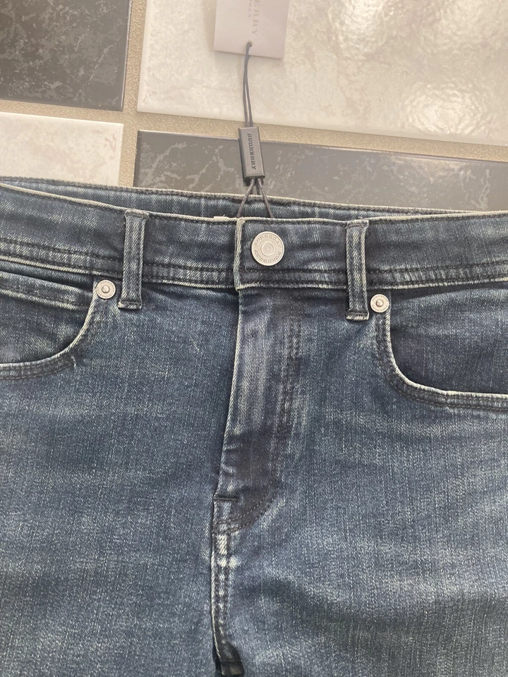 NWT 100% AUTH Burberry Big Girls Dark Indigo Skinny Denim Jean Sz 12 - Image 4 of 4