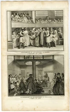Antique Print-QUAKERS-LONDON-AMSTERDAM-Picart-1727