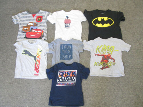 Lot de 7 T-shirts garçons jeunes taille 4 Batman, Nautica, Vicksilver, Puma - Photo 1/4