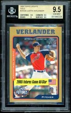 Justin Verlander Rookie Card 2005 Topps Update Gold #220 BGS 9 (9.5 9.5 9 9.5)