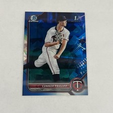 2022 Bowman Draft CONNOR PRIELIPP 1st Chrome Sapphire Minnesota Twins MLB Rookie