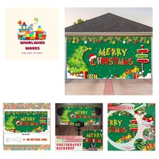 8 x 16 Ft Christmas Garage Door Banner - Vibrant Snowy Forest Design